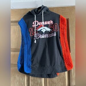 Denver broncos crochet poncho